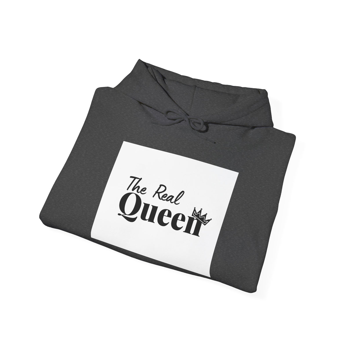 The Real Queen Hoodie — 'Slate & Social' Graphic Pullover for Bold Fashionistas