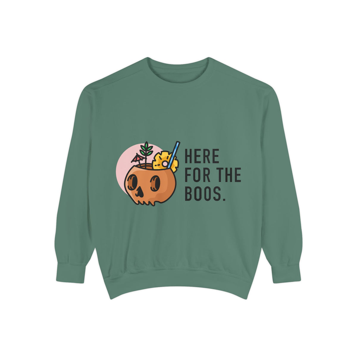 Halloween Pumpkin "Here for the Boos" Sweatshirt