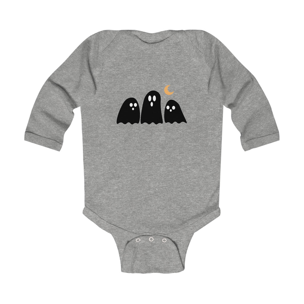 Halloween Infant Bodysuit — Cute Ghosts Front & "halloqueen" Back