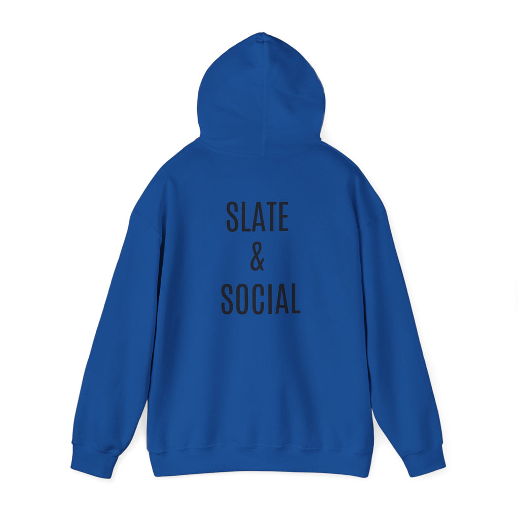 Butterfly Graphic Hoodie — 'Slate & Social' Minimalist White Pullover