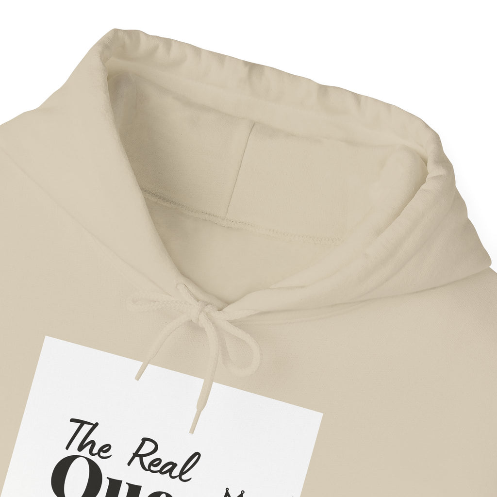 The Real Queen Hoodie — 'Slate & Social' Graphic Pullover for Bold Fashionistas