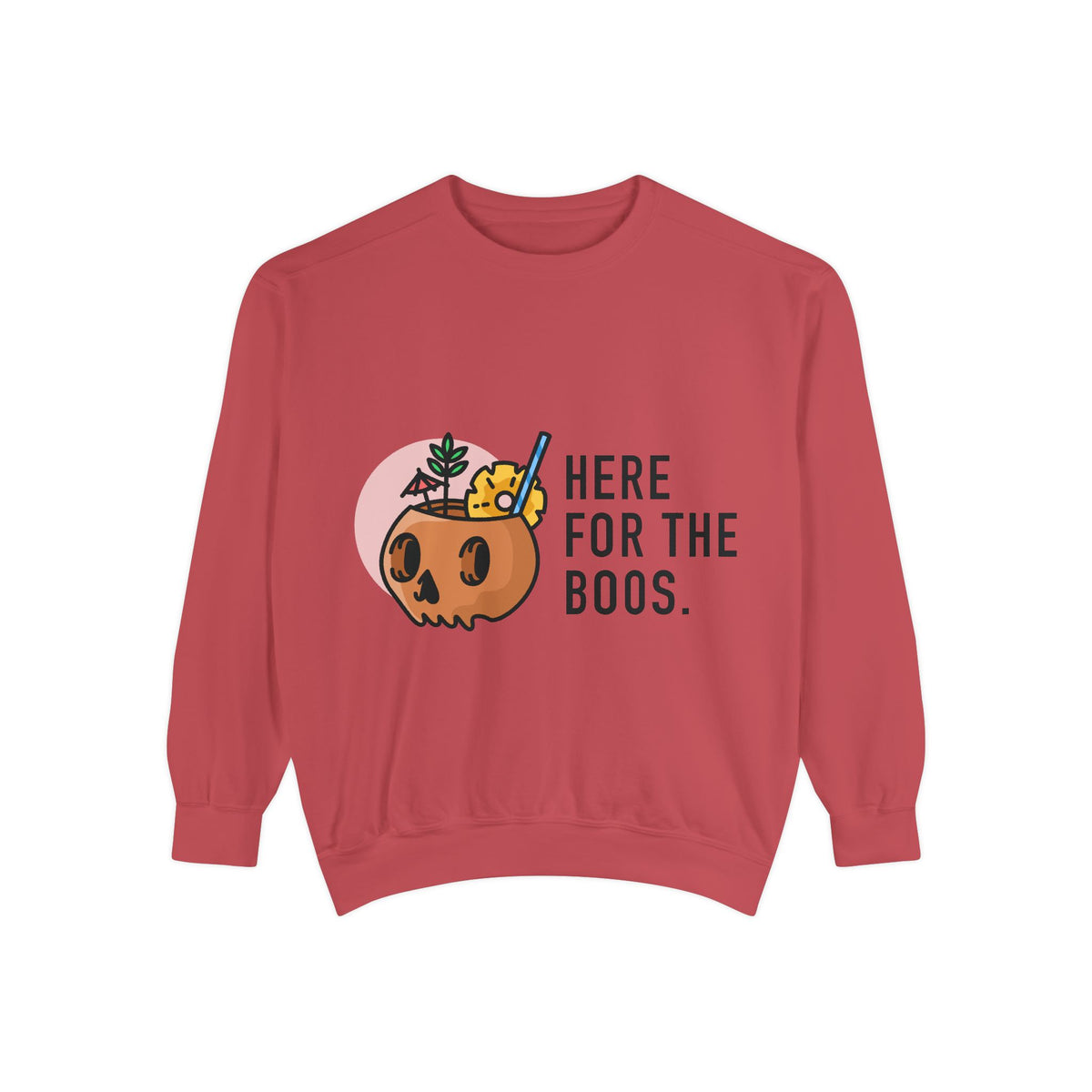 Halloween Pumpkin "Here for the Boos" Sweatshirt
