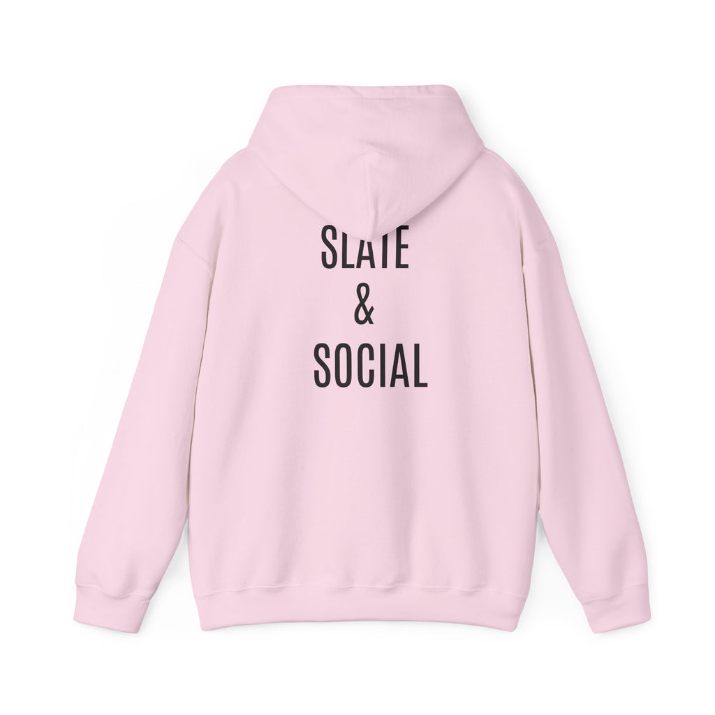Butterfly Graphic Hoodie — 'Slate & Social' Minimalist White Pullover