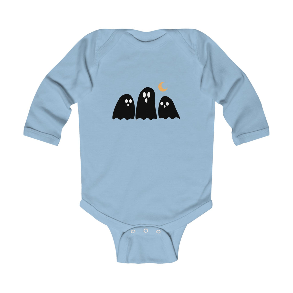 Halloween Infant Bodysuit — Cute Ghosts Front & "halloqueen" Back