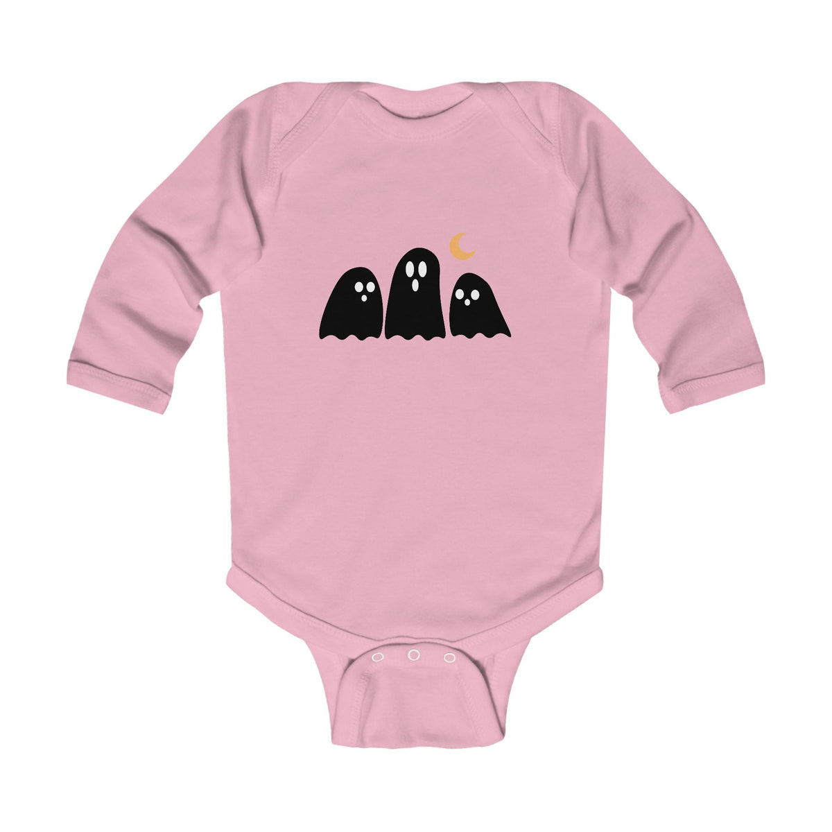 Halloween Infant Bodysuit — Cute Ghosts Front & "halloqueen" Back