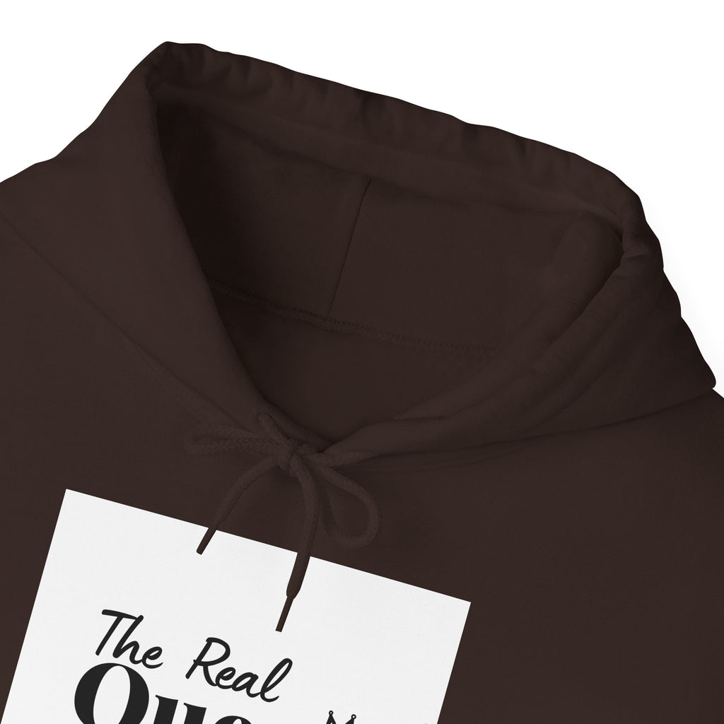 The Real Queen Hoodie — 'Slate & Social' Graphic Pullover for Bold Fashionistas
