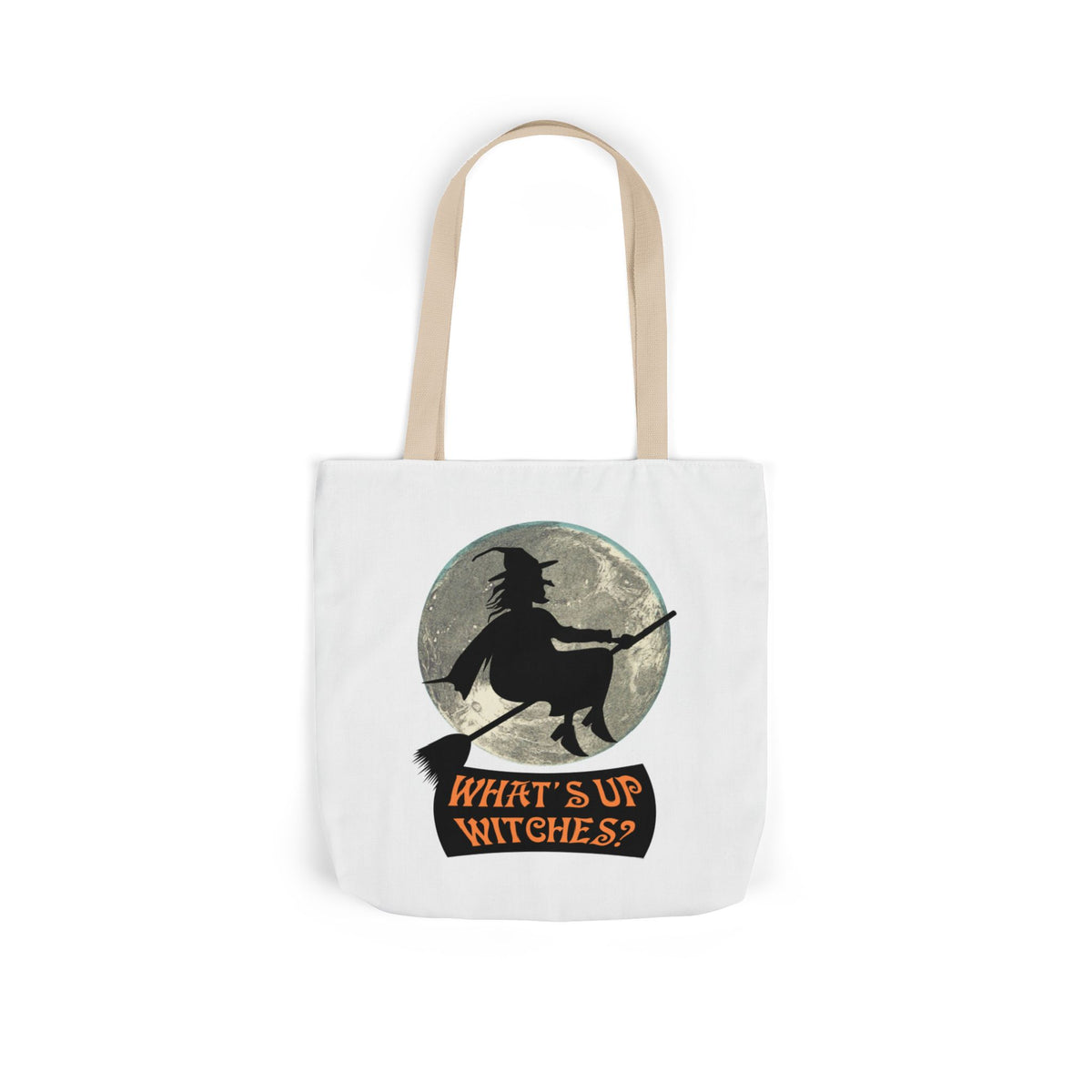 What’s Up Witches Halloween Witch Canvas Tote Bag