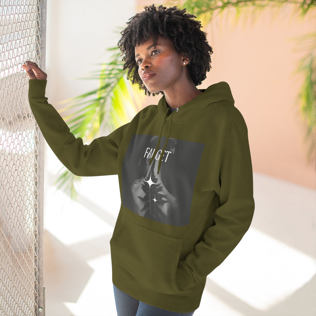 Hoodie — 'FAUCET' Monochrome Prayer Hands Graphic Hoodie