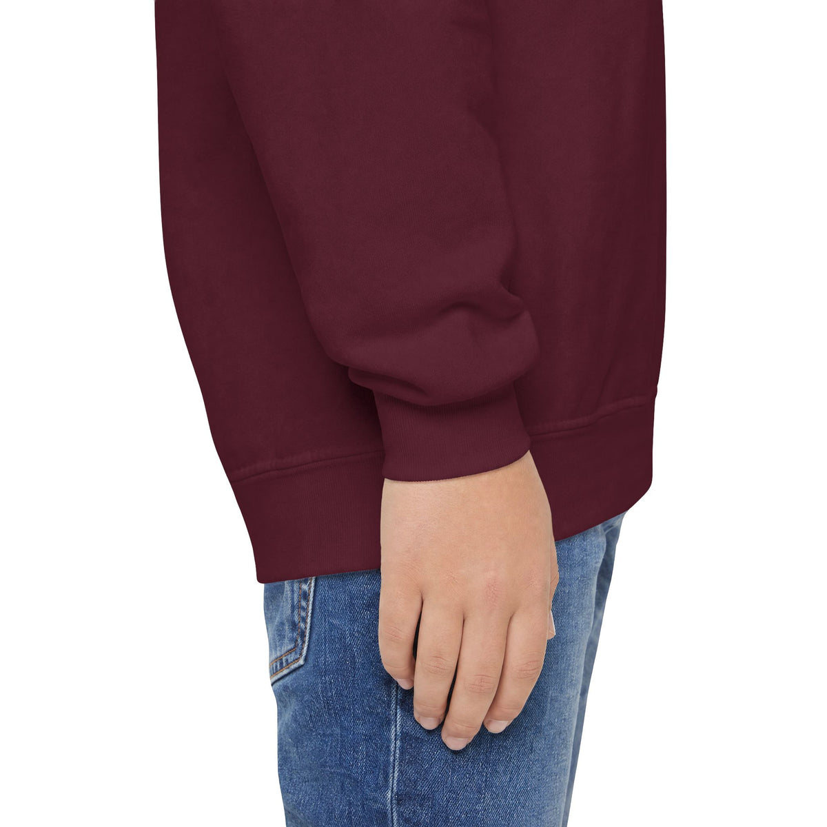 Youth Crewneck Sweatshirt — "School Story, Bro!" Earth Character with Soda | Slate & Social Back