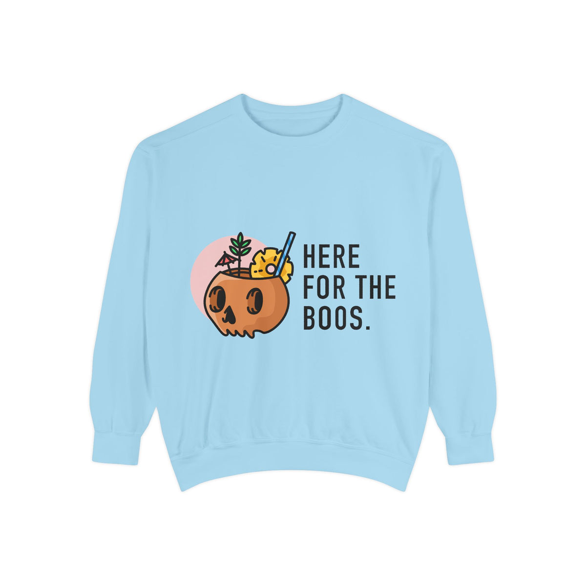 Halloween Pumpkin "Here for the Boos" Sweatshirt
