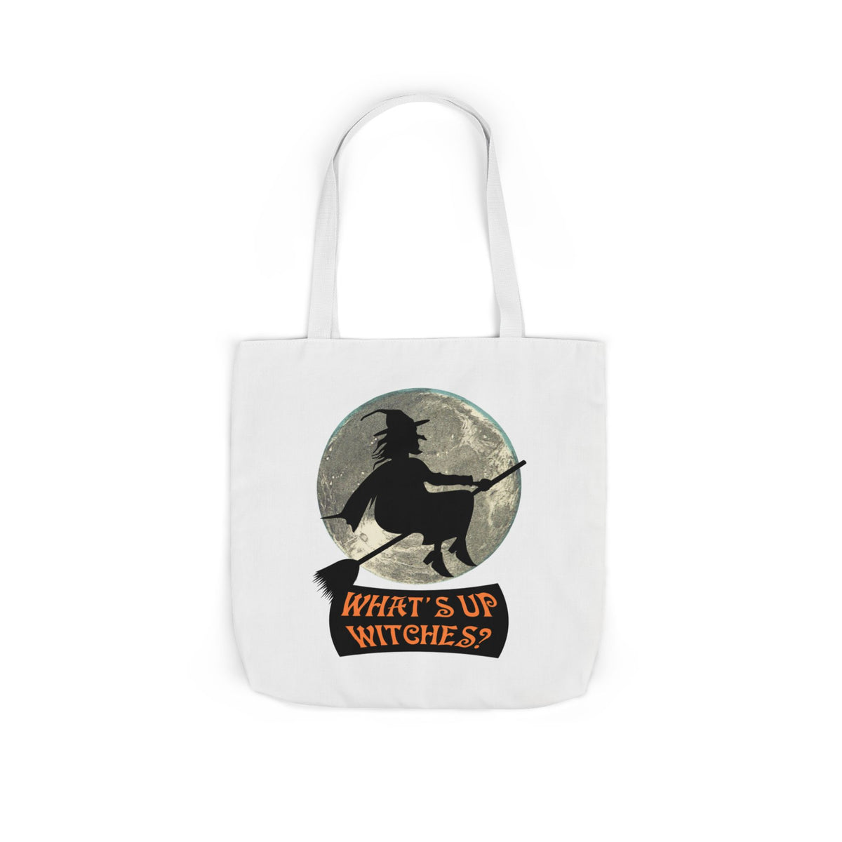 What’s Up Witches Halloween Witch Canvas Tote Bag