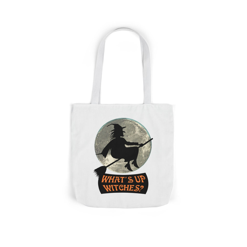 What’s Up Witches Halloween Witch Canvas Tote Bag