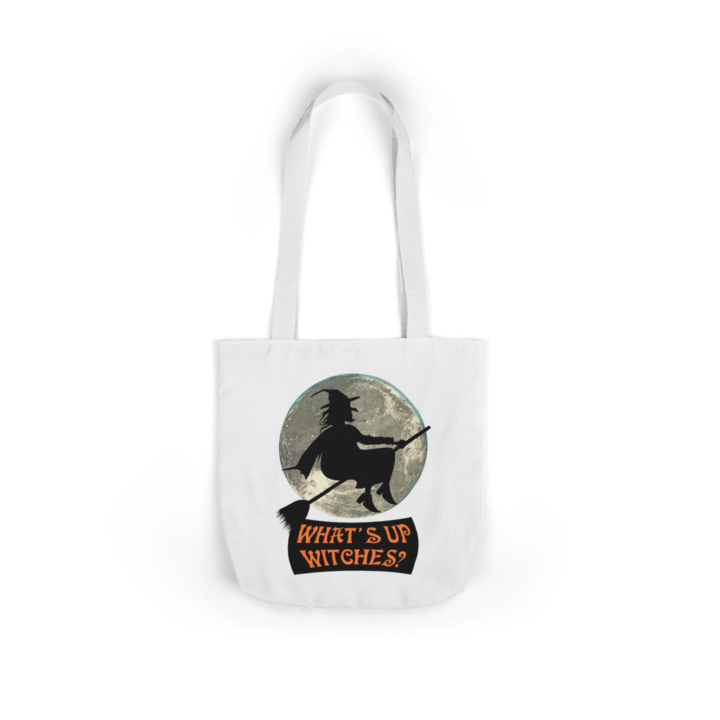 What’s Up Witches Halloween Witch Canvas Tote Bag
