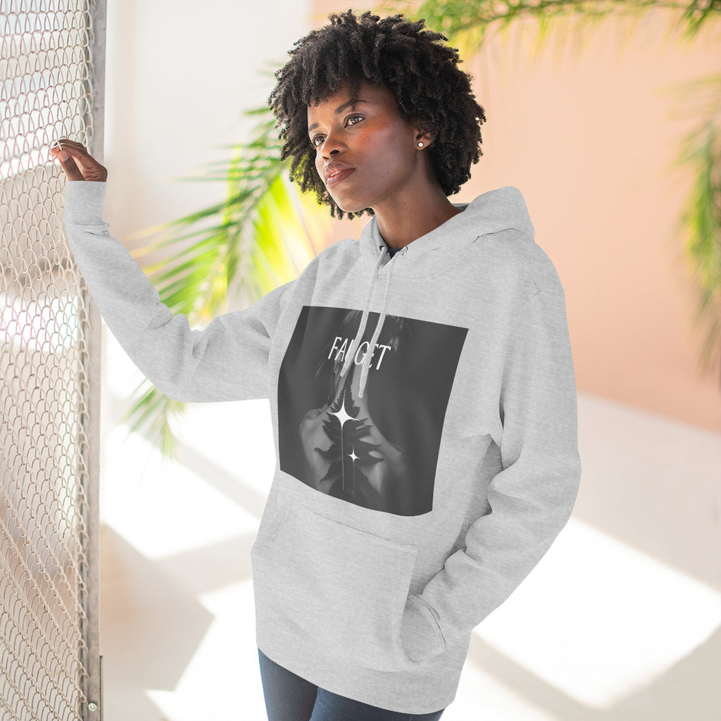Hoodie — 'FAUCET' Monochrome Prayer Hands Graphic Hoodie