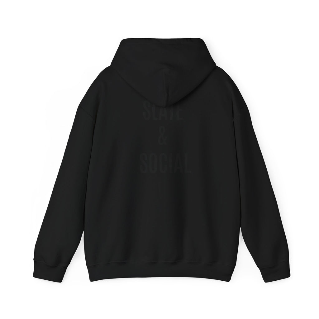 Butterfly Graphic Hoodie — 'Slate & Social' Minimalist White Pullover