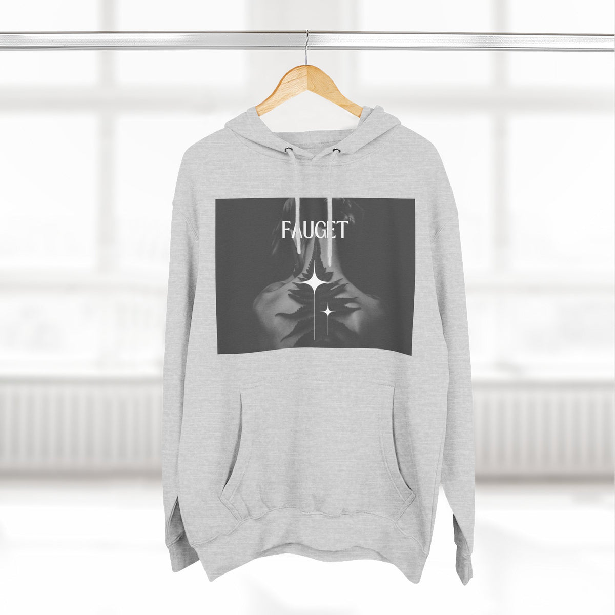Hoodie — 'FAUCET' Monochrome Prayer Hands Graphic Hoodie