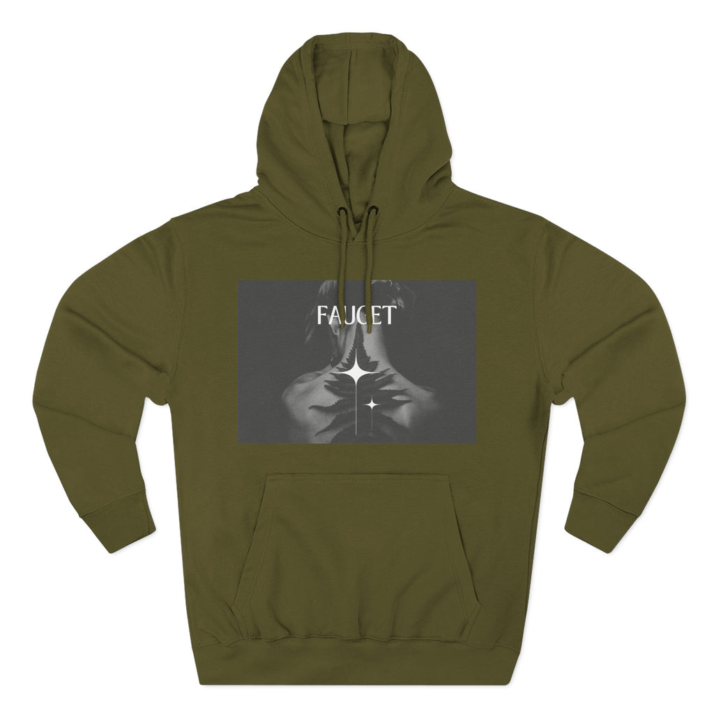 Hoodie — 'FAUCET' Monochrome Prayer Hands Graphic Hoodie