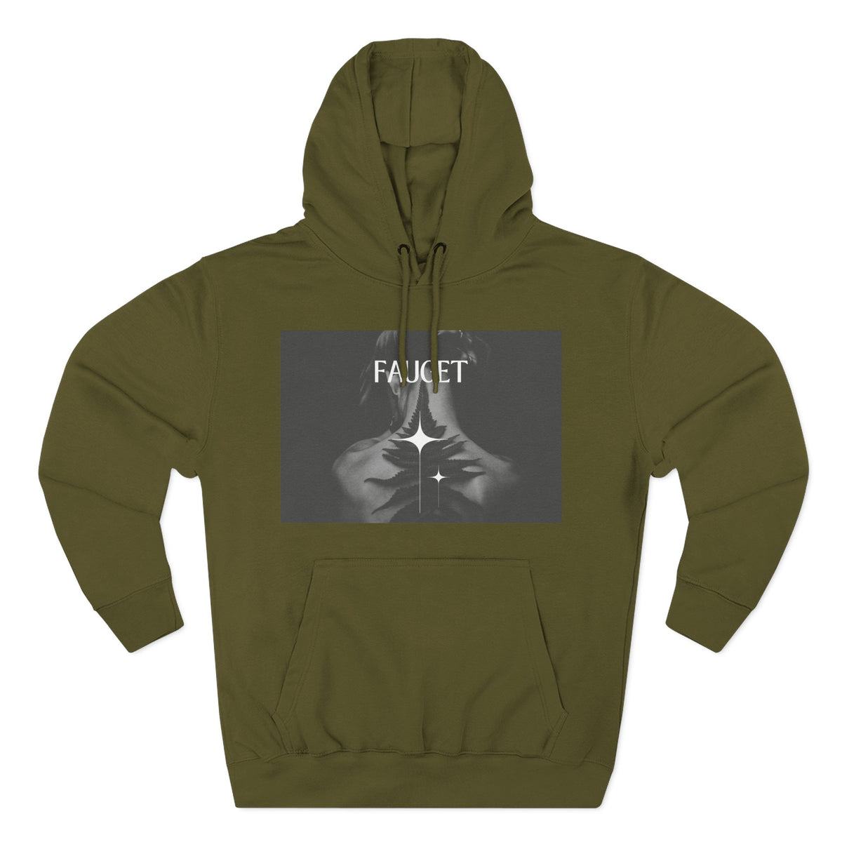 Hoodie — 'FAUCET' Monochrome Prayer Hands Graphic Hoodie