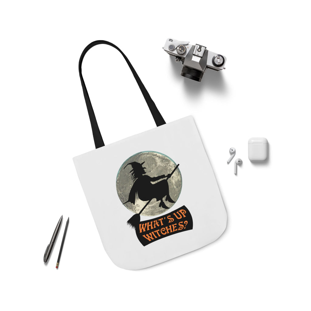 What’s Up Witches Halloween Witch Canvas Tote Bag