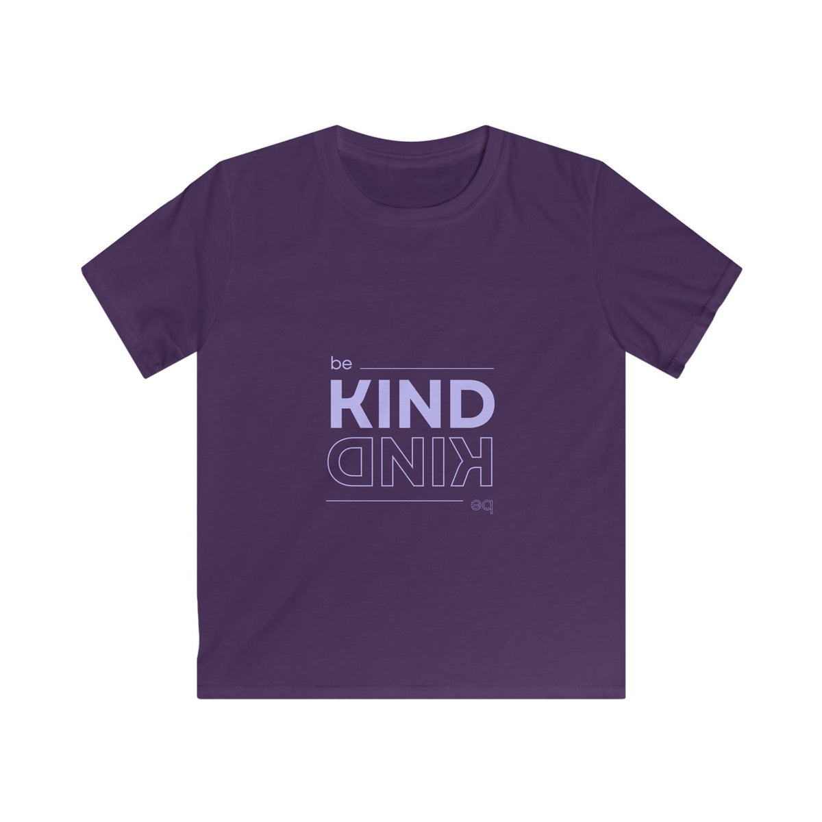 Kids Tee — "Be Kind" Pastel Mirror Graphic