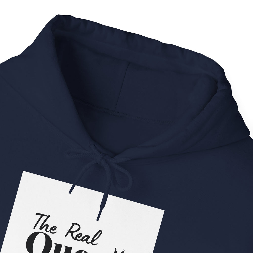 The Real Queen Hoodie — 'Slate & Social' Graphic Pullover for Bold Fashionistas