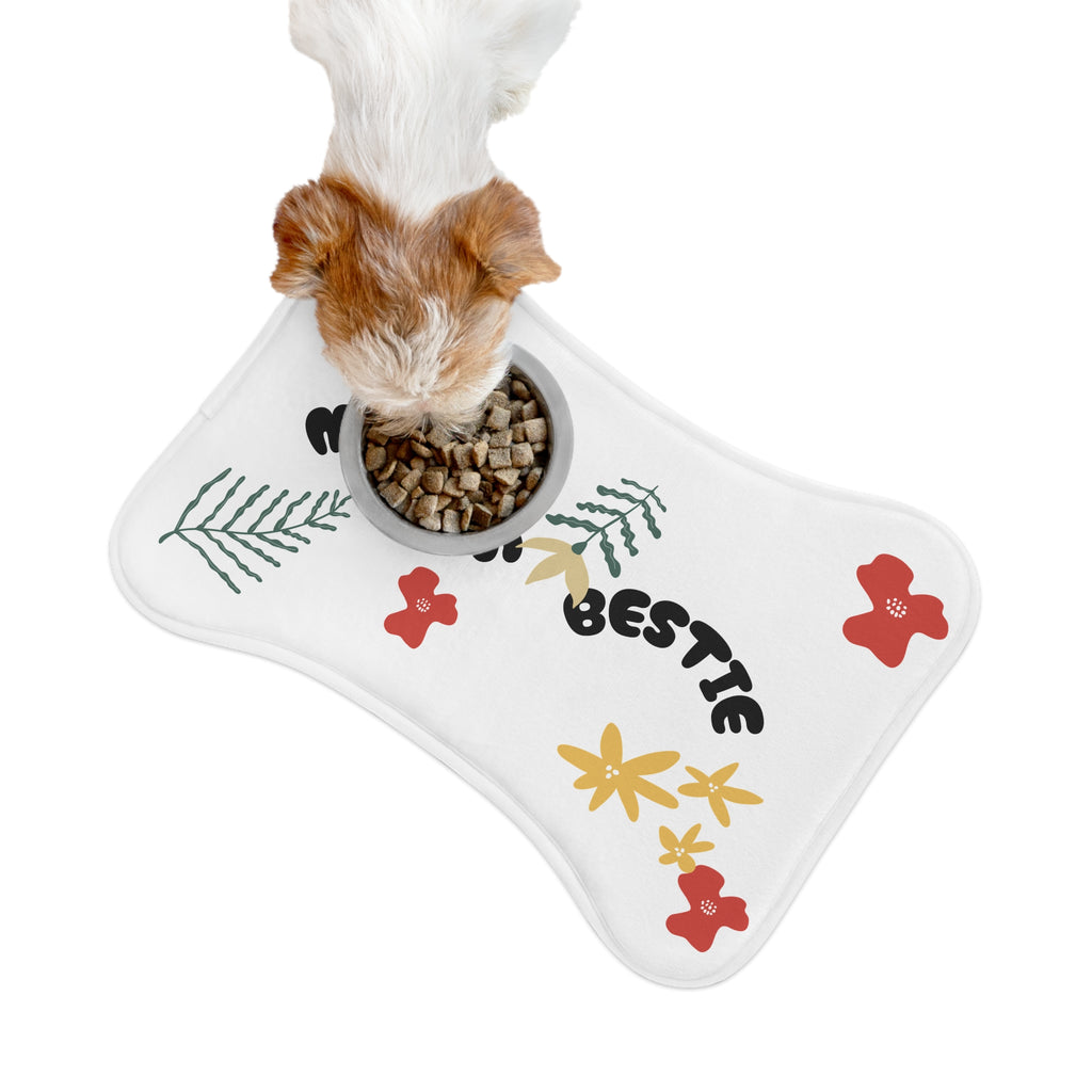 Pet Feeding Mat — "Mama's Bestie" Floral Design