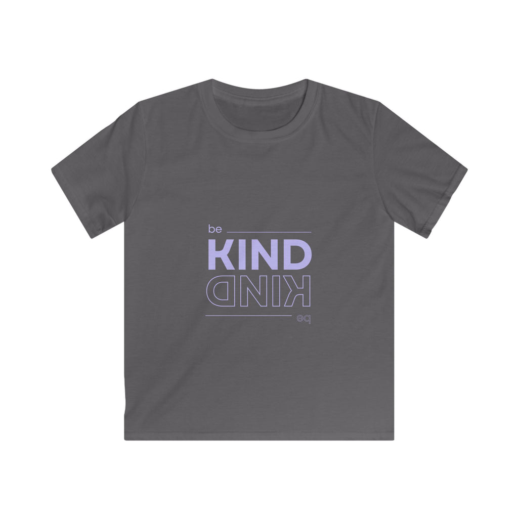 Kids Tee — "Be Kind" Pastel Mirror Graphic