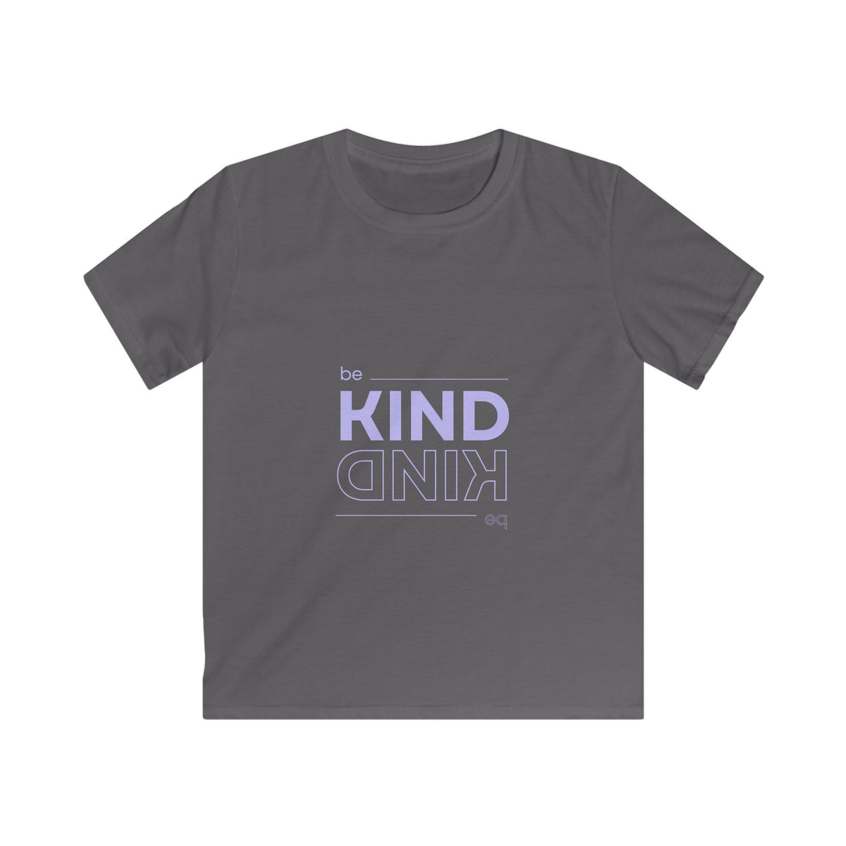 Kids Tee — "Be Kind" Pastel Mirror Graphic