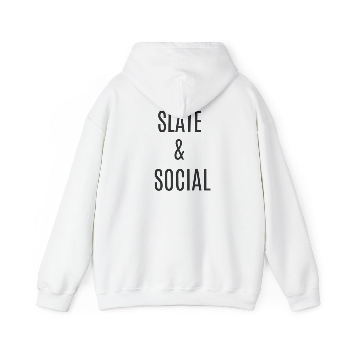 Butterfly Graphic Hoodie — 'Slate & Social' Minimalist White Pullover