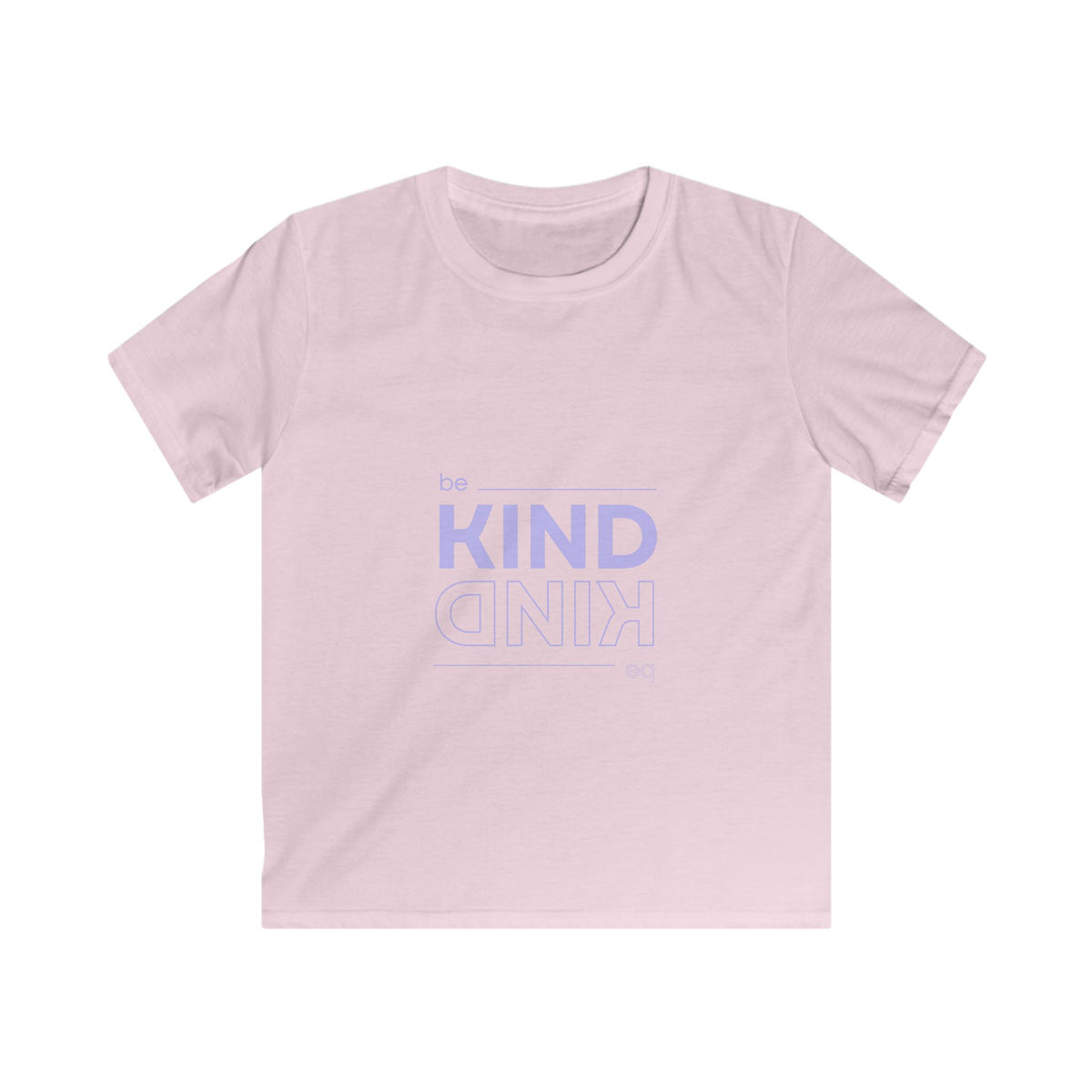 Kids Tee — "Be Kind" Pastel Mirror Graphic