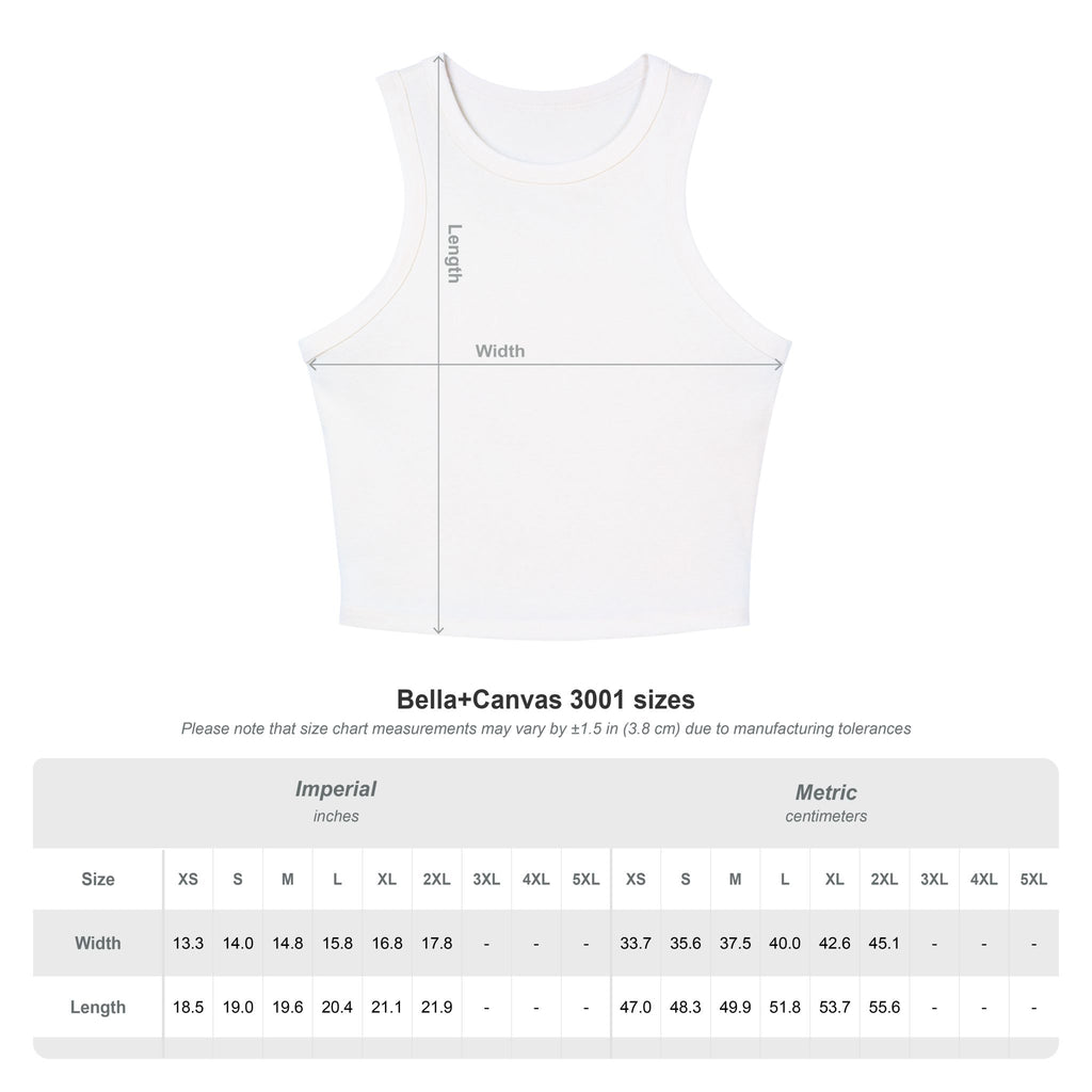 Bad Bitch Racer Tank Top — Women's Crop Ribbed Tank