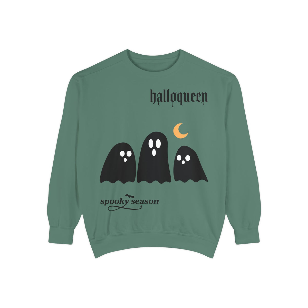Halloween Ghosts Sweatshirt — "halloqueen" Spooky Season Crewneck
