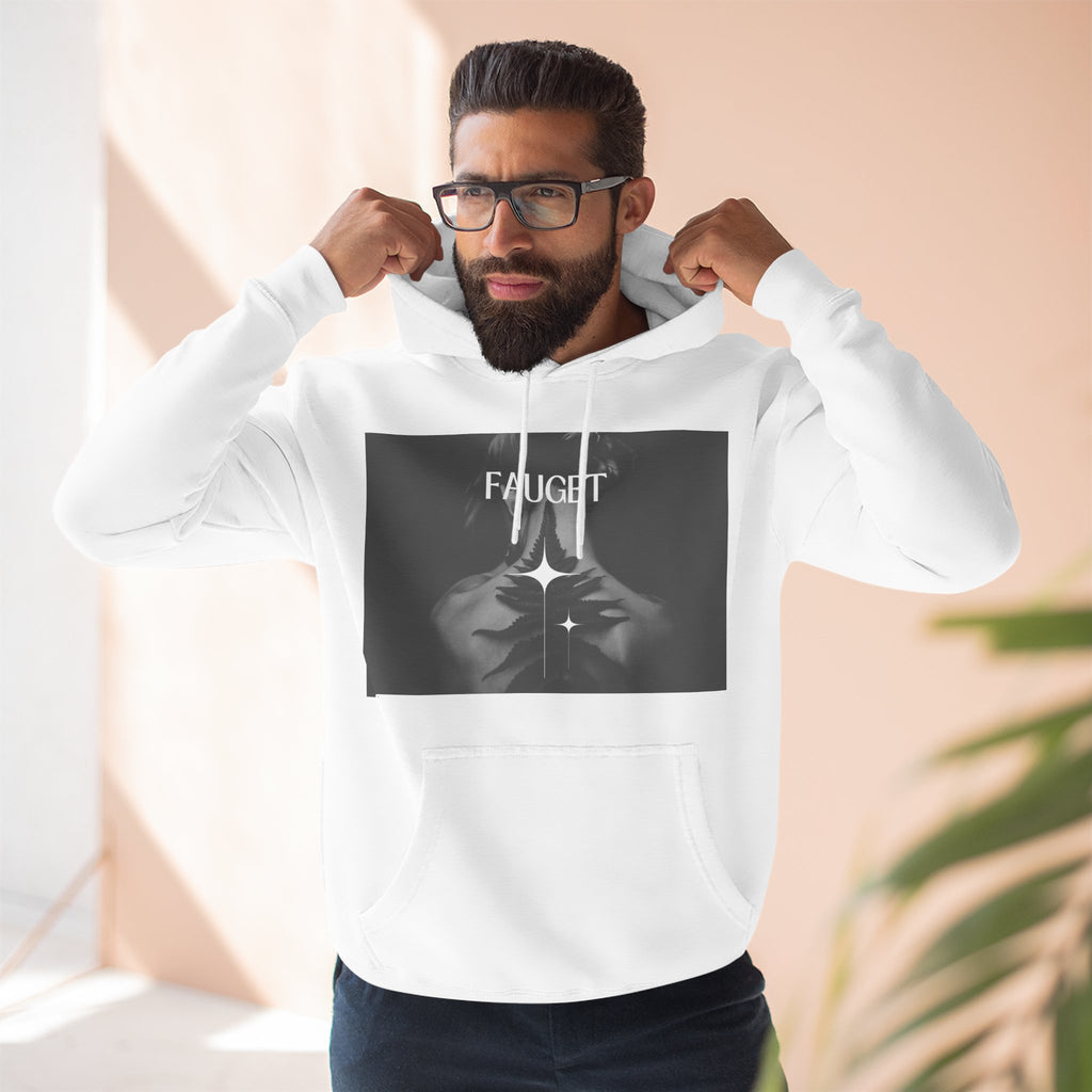 Hoodie — 'FAUCET' Monochrome Prayer Hands Graphic Hoodie