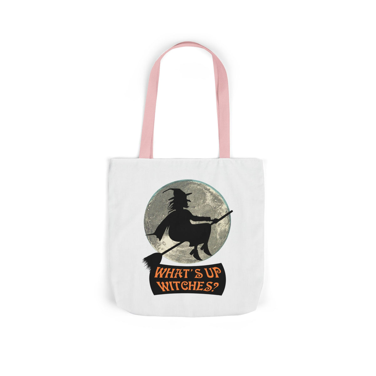 What’s Up Witches Halloween Witch Canvas Tote Bag