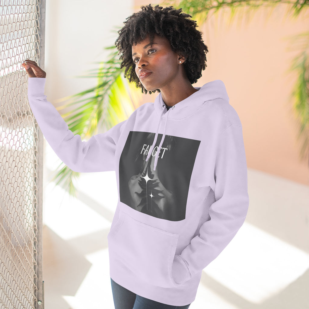 Hoodie — 'FAUCET' Monochrome Prayer Hands Graphic Hoodie