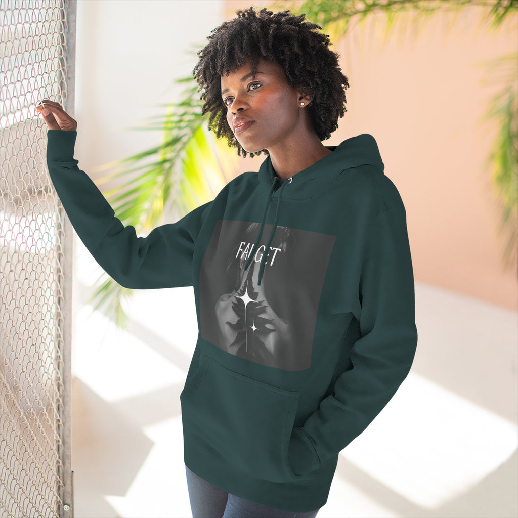 Hoodie — 'FAUCET' Monochrome Prayer Hands Graphic Hoodie