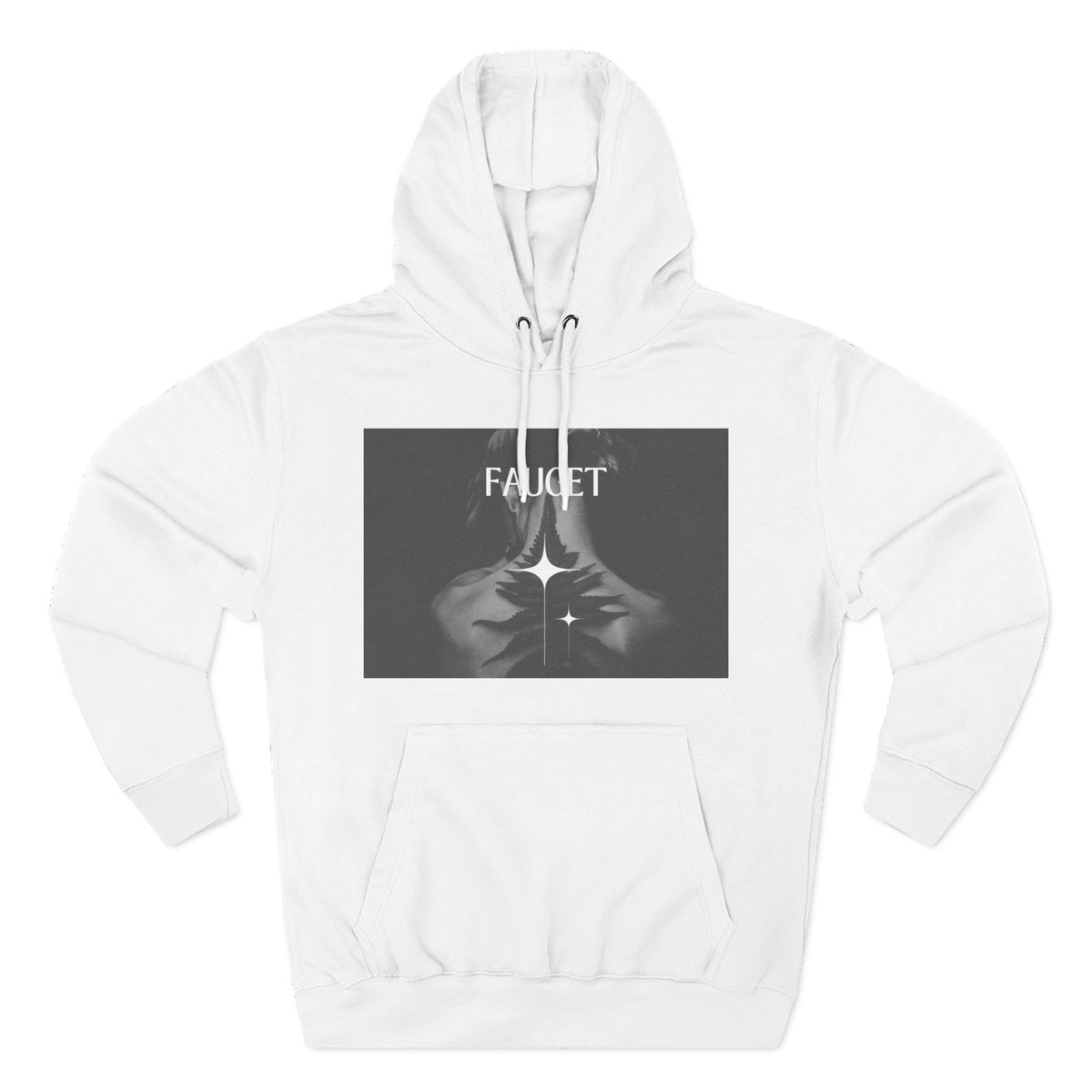 Hoodie — 'FAUCET' Monochrome Prayer Hands Graphic Hoodie