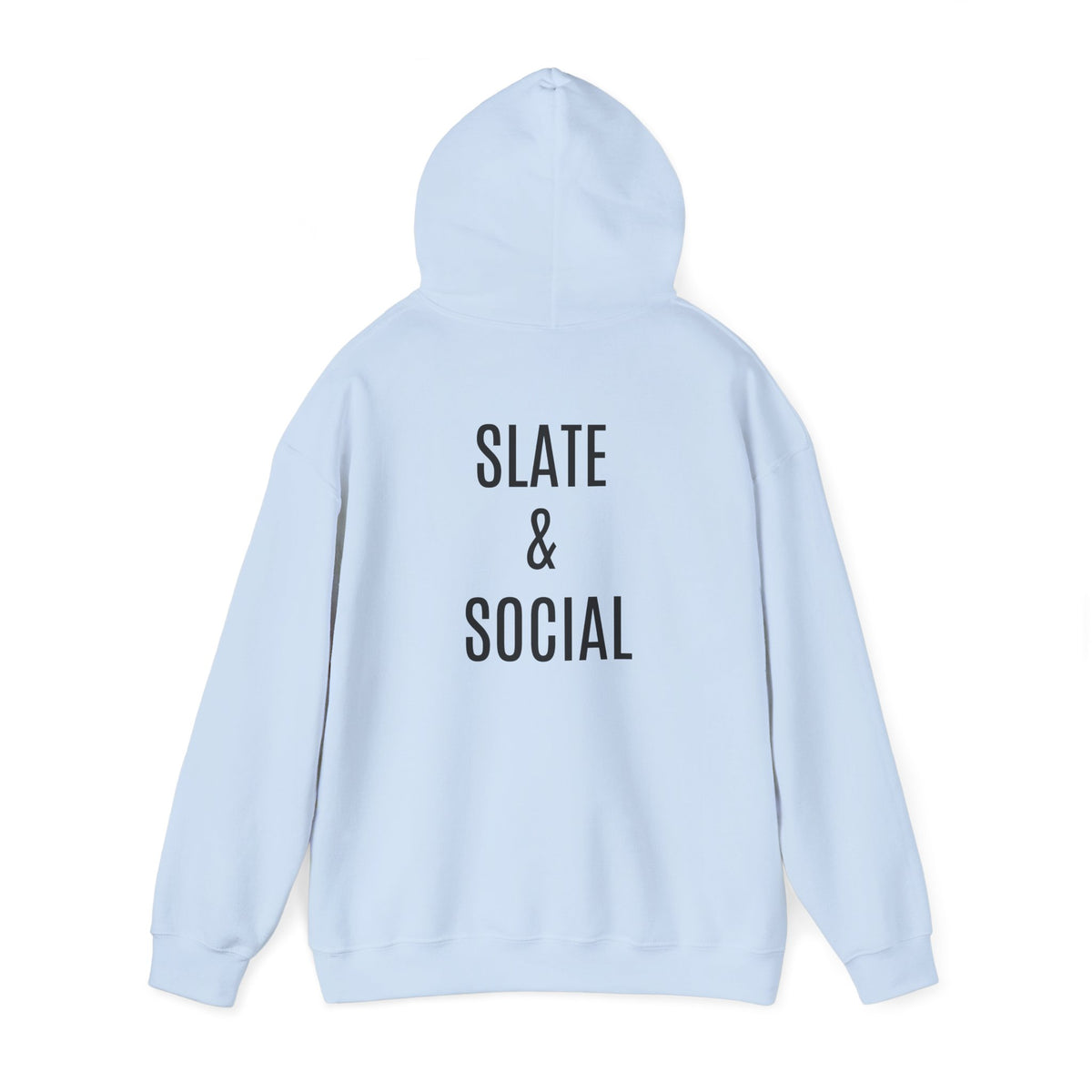 Butterfly Graphic Hoodie — 'Slate & Social' Minimalist White Pullover