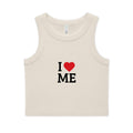 I  ME Rib Crop Tank — Self Love Organic Women's Tank Top