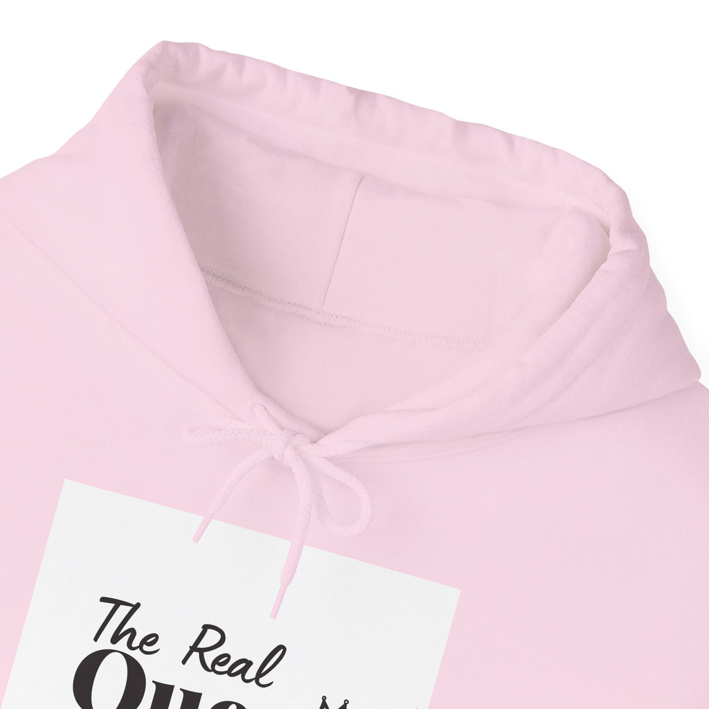 The Real Queen Hoodie — 'Slate & Social' Graphic Pullover for Bold Fashionistas