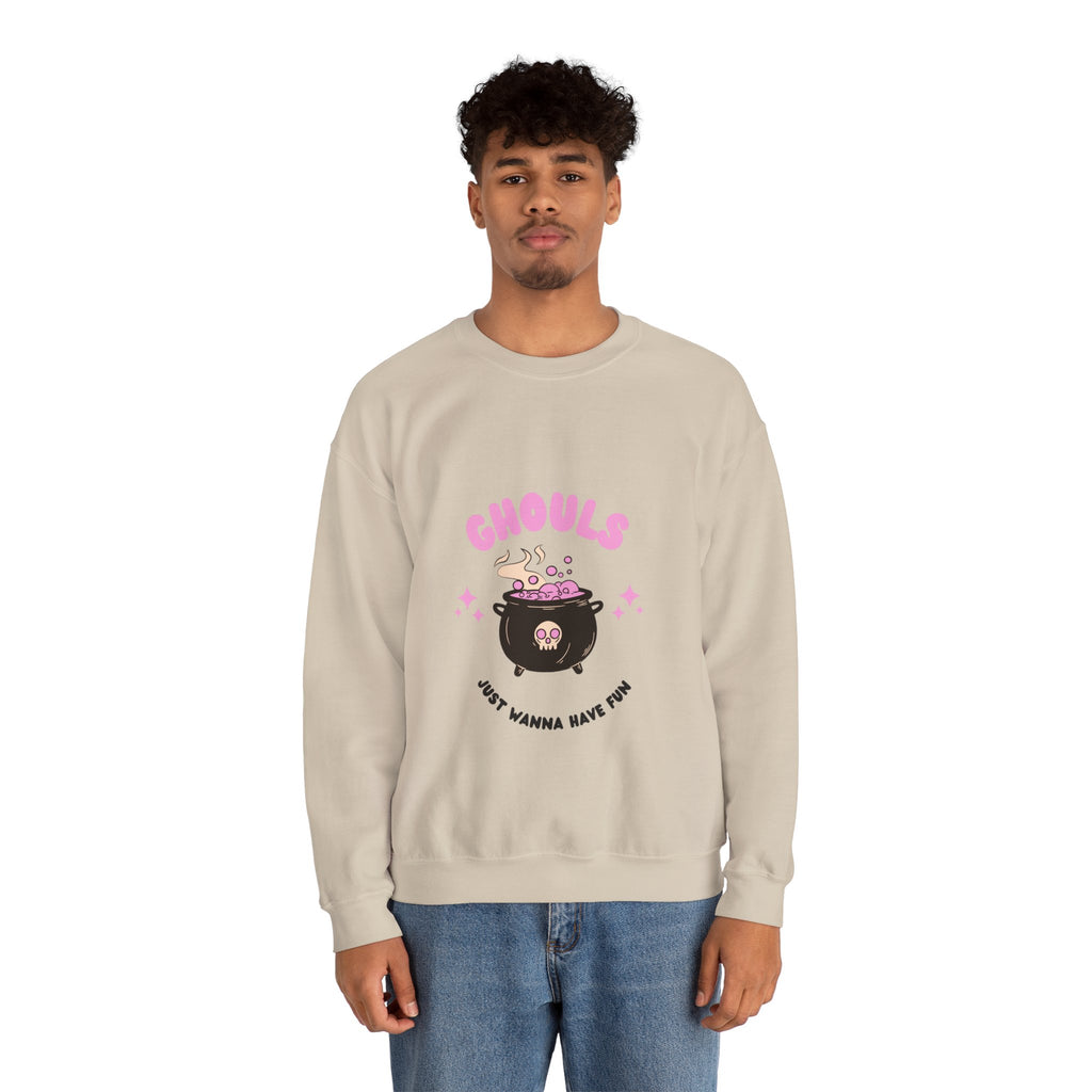 Ghoul Crewneck Sweatshirt — "Ghouls Just Wanna Have Fun" Cute Halloween Pullover
