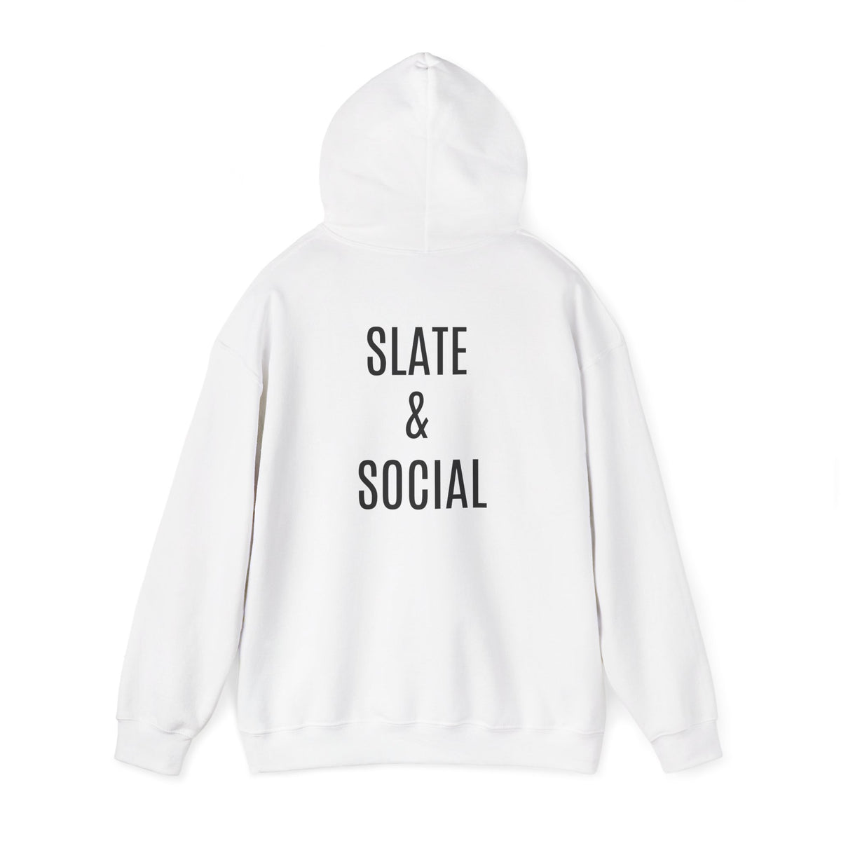 Butterfly Graphic Hoodie — 'Slate & Social' Minimalist White Pullover