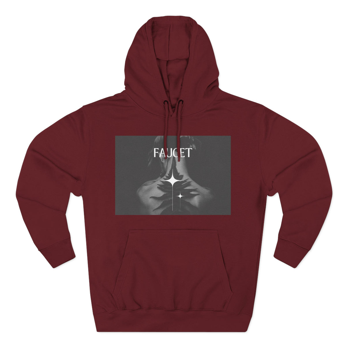 Hoodie — 'FAUCET' Monochrome Prayer Hands Graphic Hoodie