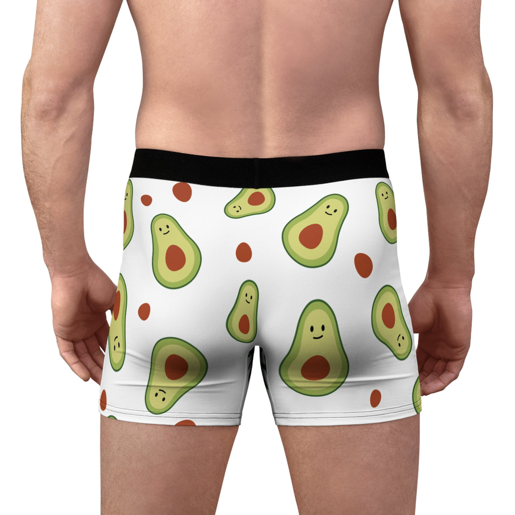 Vegan Avocado Boxer Briefs — Cute All-Over Print Men’s Undergarment
