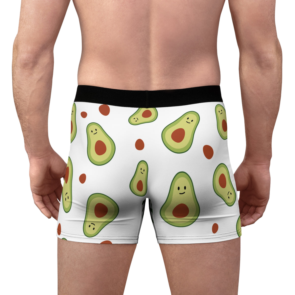 Vegan Avocado Boxer Briefs — Cute All-Over Print Men’s Undergarment