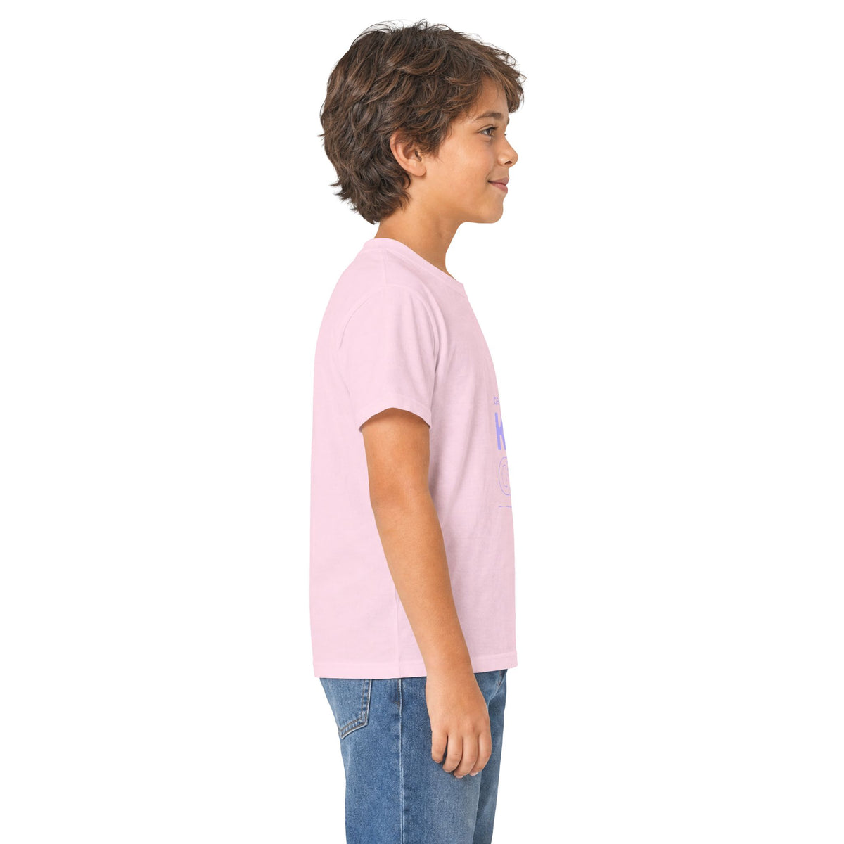 Kids Tee — "Be Kind" Pastel Mirror Graphic