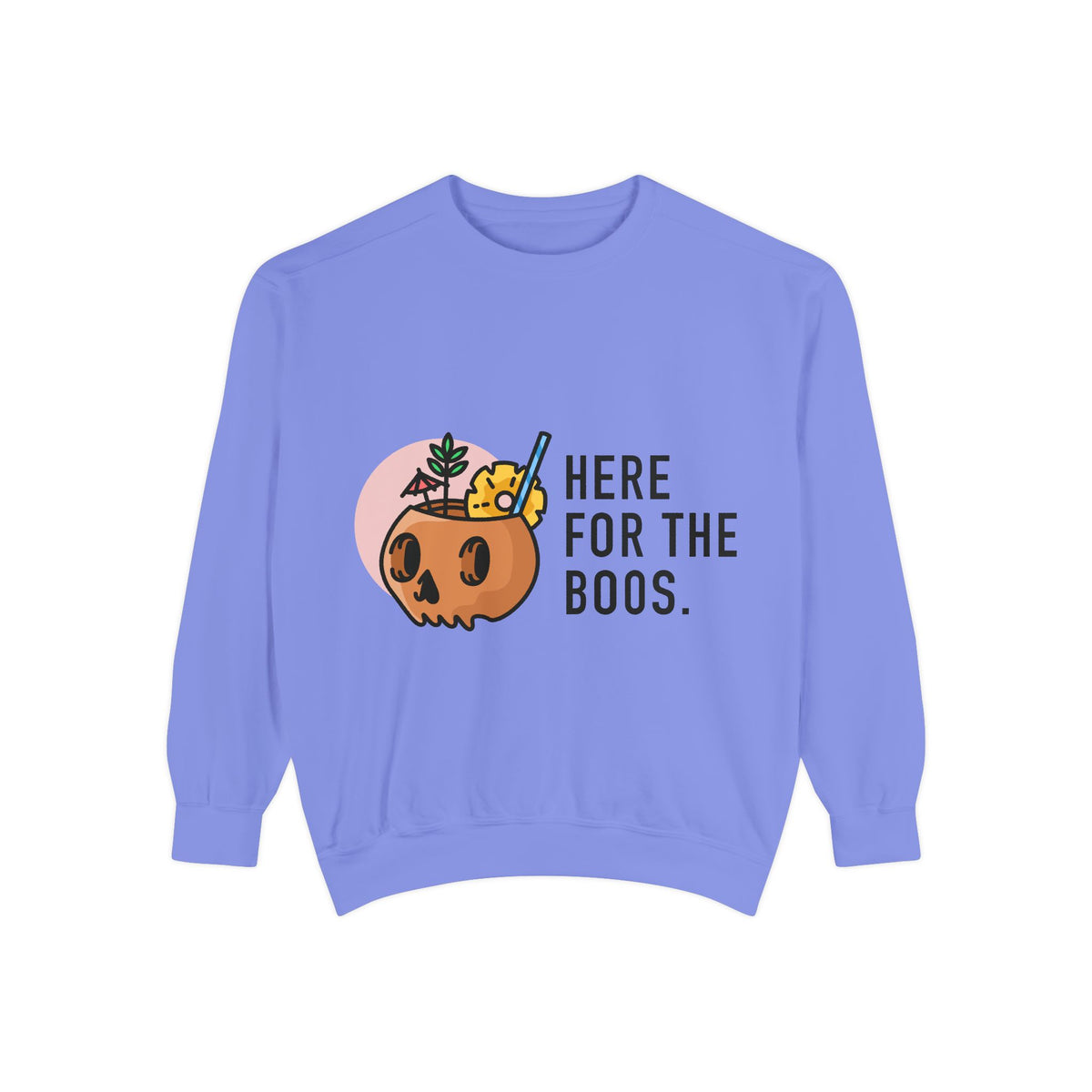 Halloween Pumpkin "Here for the Boos" Sweatshirt