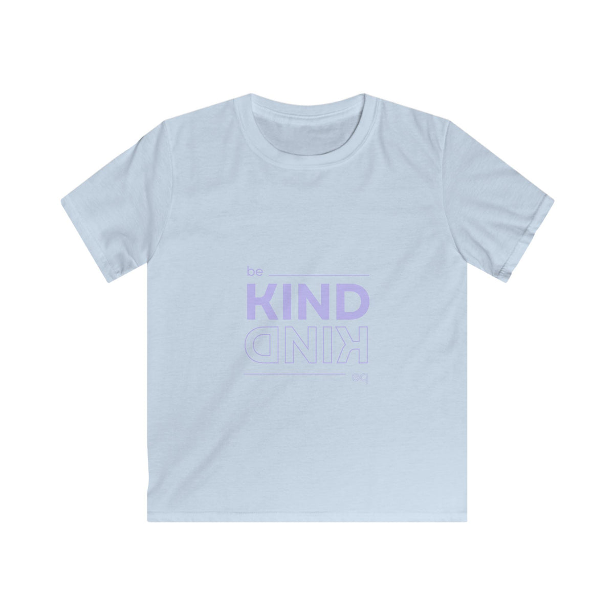 Kids Tee — "Be Kind" Pastel Mirror Graphic
