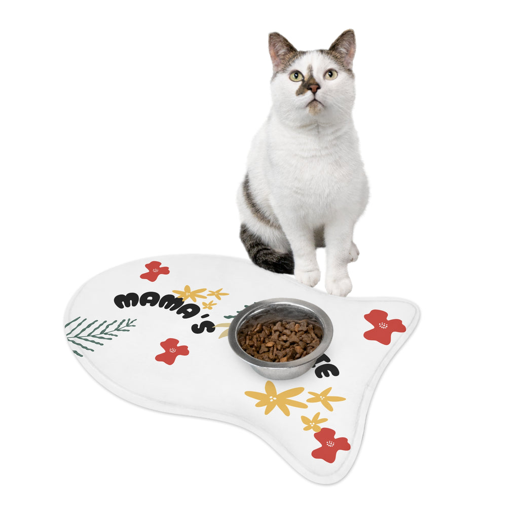 Pet Feeding Mat — "Mama's Bestie" Floral Design