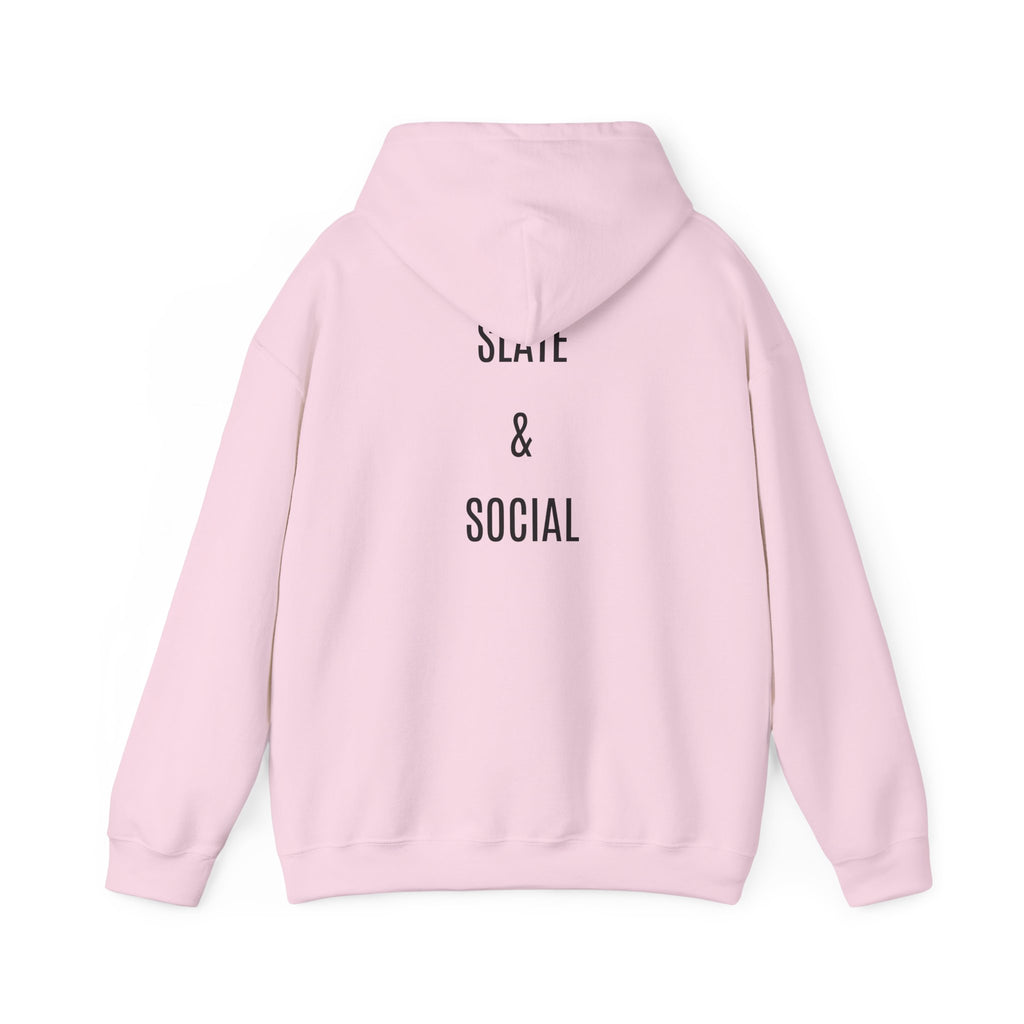 The Real Queen Hoodie — 'Slate & Social' Graphic Pullover for Bold Fashionistas